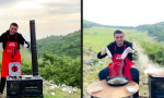 Lustiges Video : Kochen im Freien