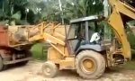 Funny Video : Excavator Recharge Like A Boss