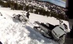Lustiges Video - Schneemobil vs Lawine