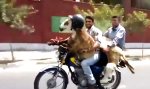 Two Men, Two Sheep, One Motorcycle