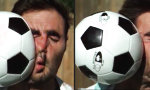 Fußball vs Gesicht in 1000facher Zeitlupe 