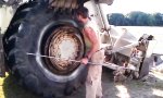 Funny Video - 1 Tonne schweren Reifen mit Feuer aufziehen