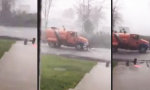 Funny Video : Sinnvolle Straßenreinigung im Unwetter