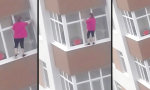 Lustiges Video : Wenn Fensterputzen zum Nervenkitzel wird
