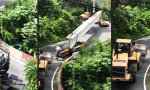 Lustiges Video - Den Brückenpfeiler auf den Berg bringen