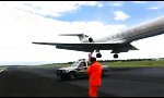 Landebahn reparieren während Flugzeug landet
