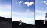 Lustiges Video - Vulkanausbruch und Mini-Tornado